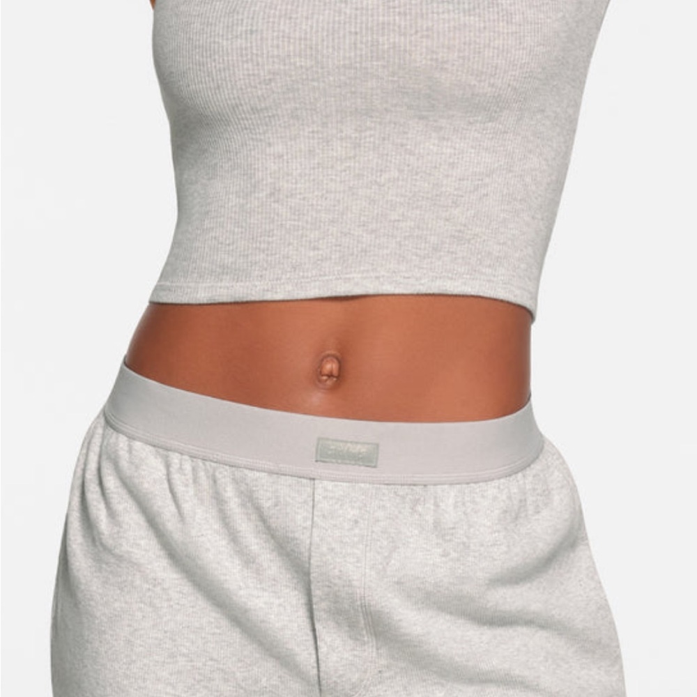 SKIMS cotton rib tank & loose boxer set
